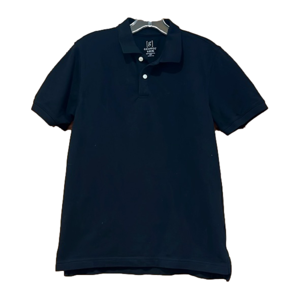George Black Polo Collared Shirt Small